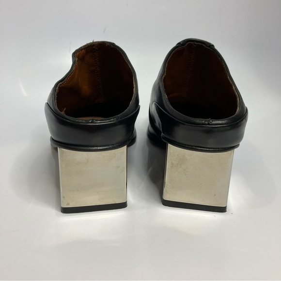 Zara square toe block heel mules black leather size 36 - Picture 7 of 10